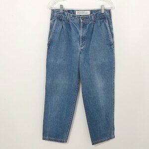 Vintage Dockers Khakis Classic Denim Blue Jeans Pleated Men's Size 31